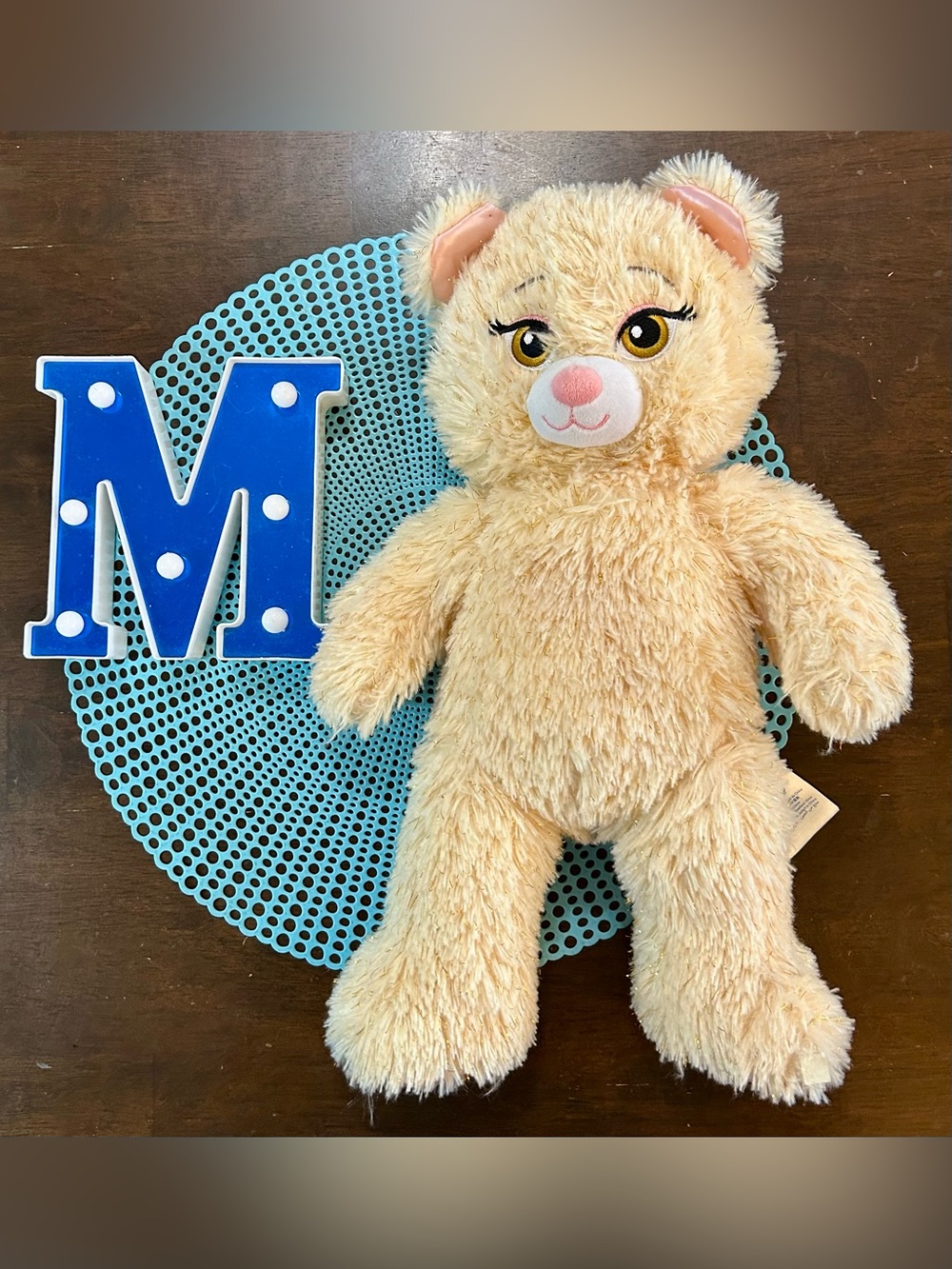 Build A Bear BELLE Beauty & The Beast Disney Plush 16" Soft Toy Yellow Sparkle